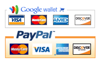 We accept Credit Cards, Google Checkout, PayPal